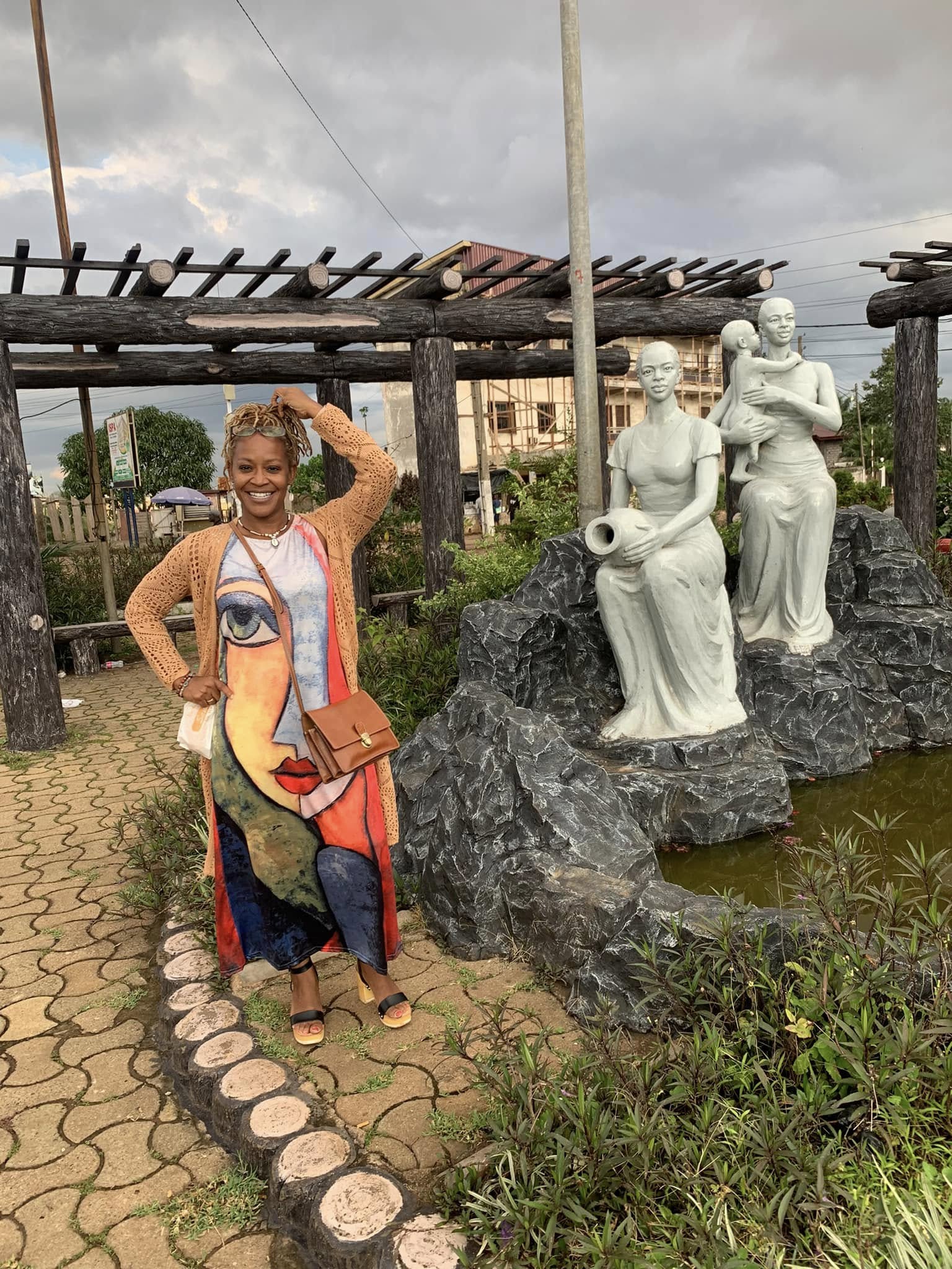Karen A. Francis, known as Empress Zaria, in a community garden